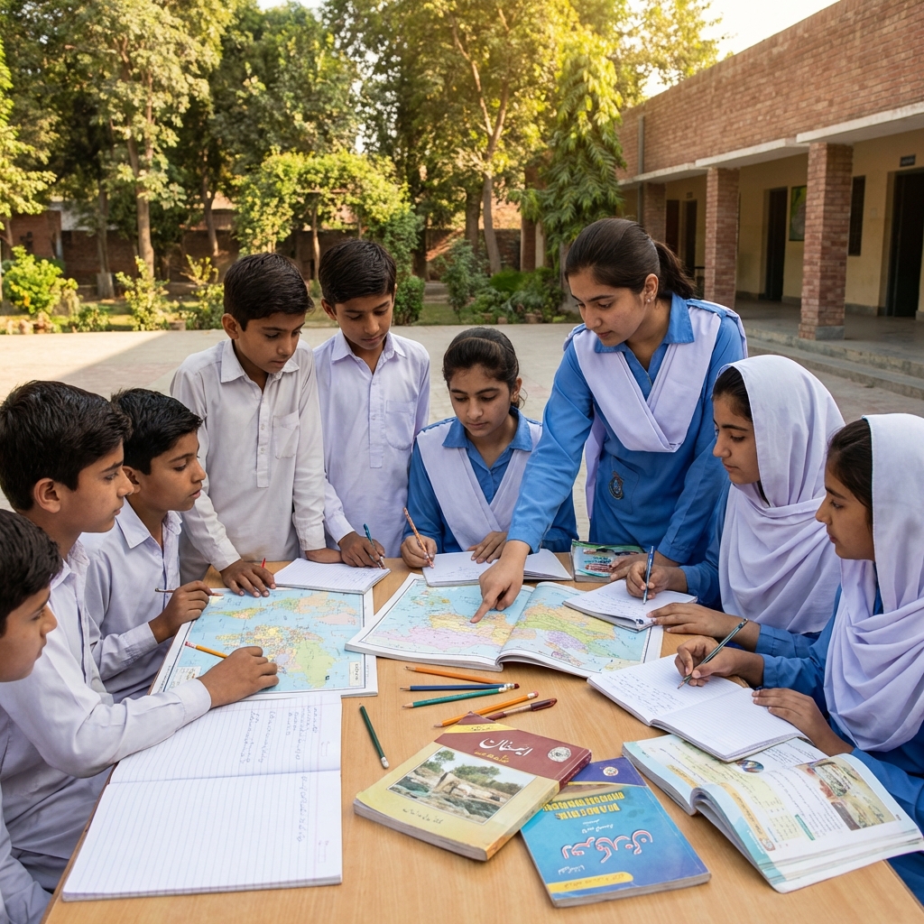 Students engaged in mission activity